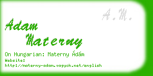adam materny business card
